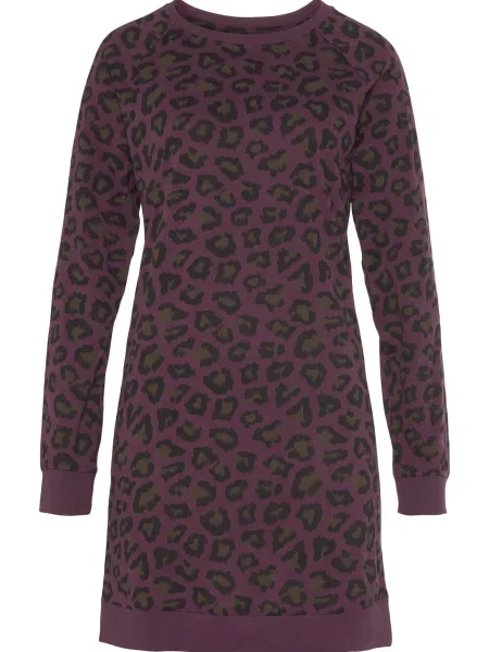 VIVANCE Spalna srajca umbra / lila črna