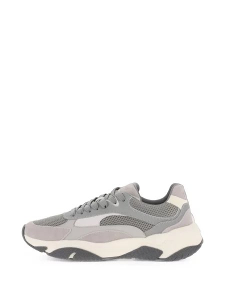 Sneakerși Boggi Milano din piele gri