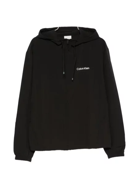 Geacă Calvin Klein cu glugă negru