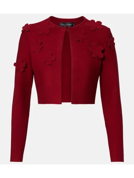 Cropp cardigan Oscar De La Renta cu model floral bordo