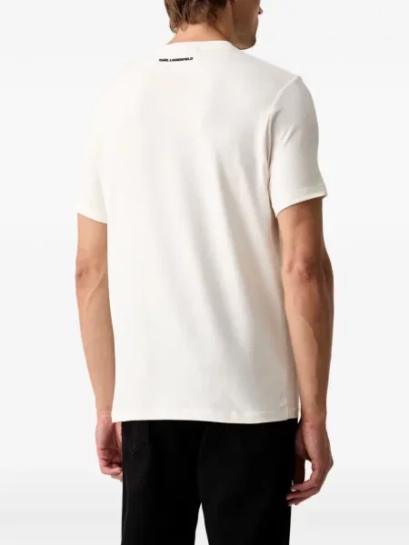 Scurt tricou Karl Lagerfeld alb