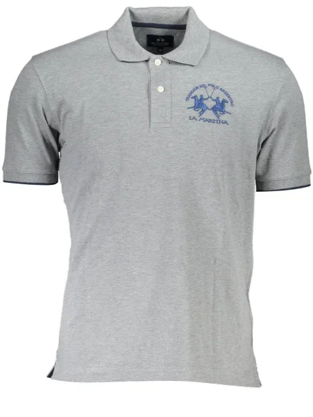Polo majica La Martina s kratkimi rokavi siva