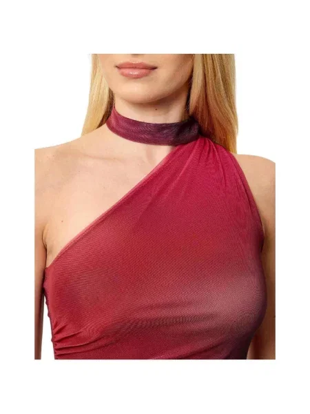 Top Desigual asimetric roz