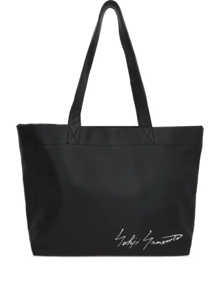 Geanta de piele Discord Yohji Yamamoto din piele negru