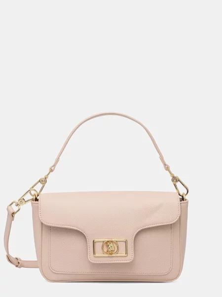 U.S. Polo Assn. listonoszka z imitacji skóry JONES różowa