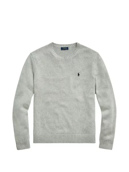 Tricou polo Polo Ralph Lauren cu autograf cu 5 buzunare în carouri gri