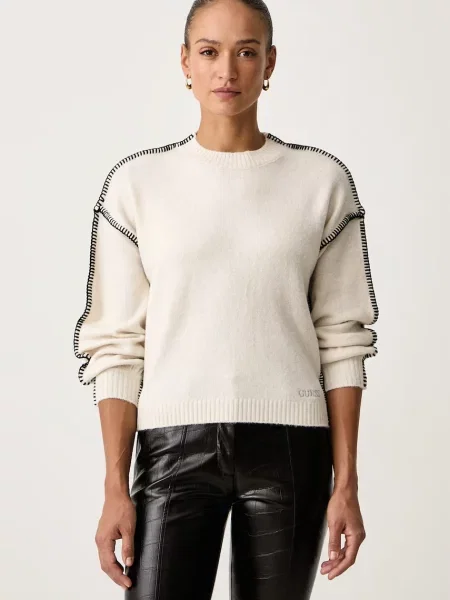 Guess pulover pentru femei cu lână AMELIE bej