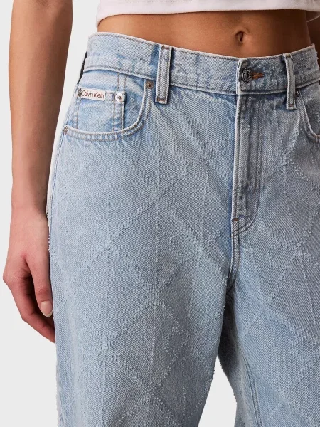 Джинсы Calvin Klein Jeans с принтом голубые