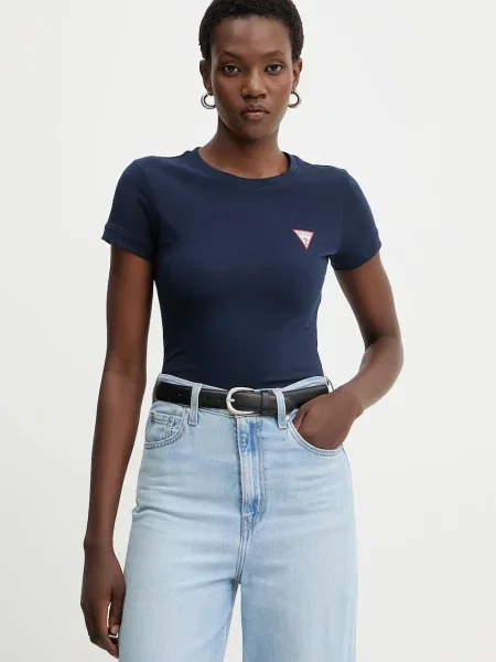 Тениска Guess дамска тъмносиньо