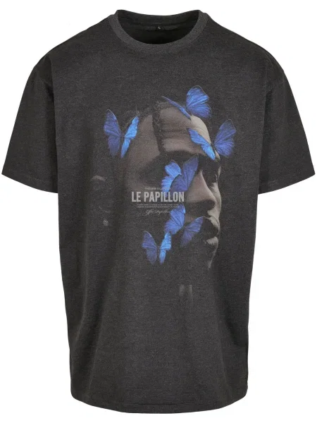 MT Upscale Tricou Le Pappilon albastru / metalic / deschis gri