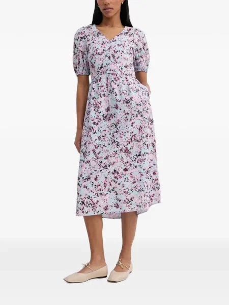Rochie midi Marc O'polo cu model floral cu imagine albastru