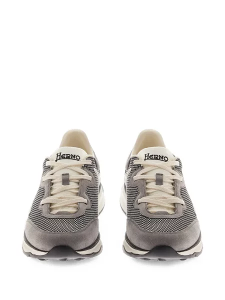 Sneakerși Herno din piele de căprioară gri