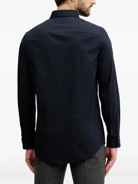 Cămașă Armani Exchange cu broderie albastru