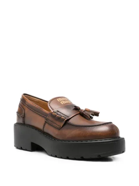 Pantofi loafer Miu Miu maro