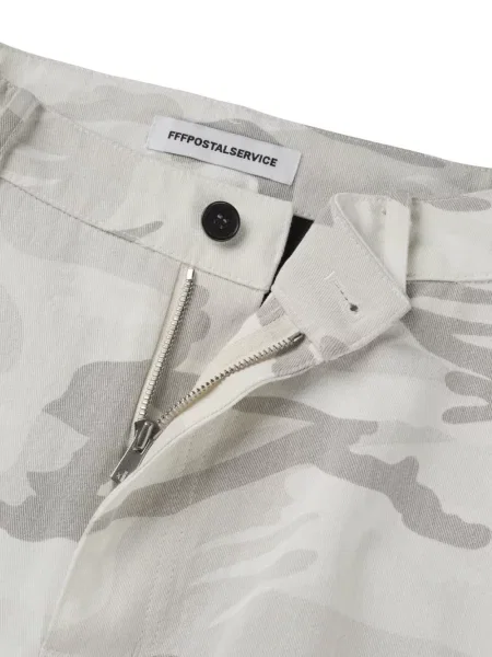 Pantaloni cargo Fffpostalservice cu imagine cu model camuflaj gri