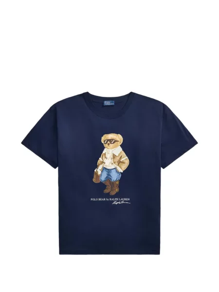 Matlasat papuci de casă Polo Ralph Lauren tricotate maro
