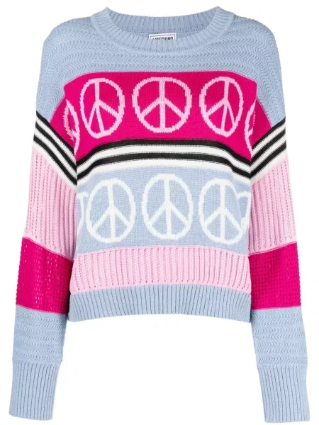 Pulover Moschino tricotate albastru