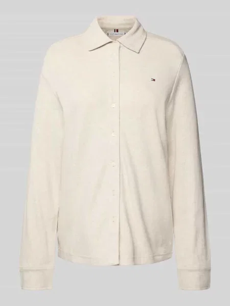Bluzka z długim rękawem o kroju regular fit z czystej bawełny Tommy Hilfiger