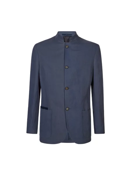 Lniana lniana marynarka Eleventy niebieska