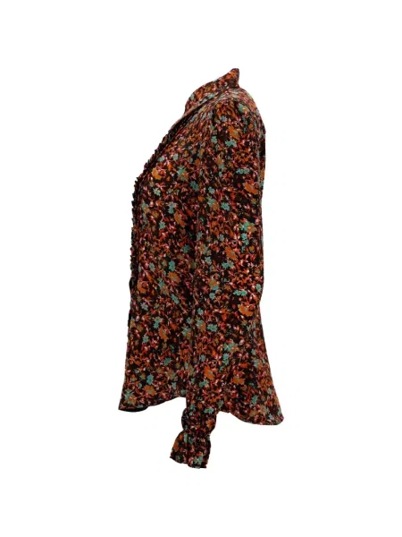 Cămașă Victoria Beckham cu model floral negru