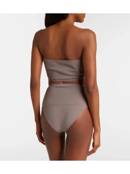 Bikini Alaïa din jerseu gri