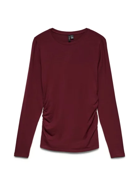 VERO MODA Tricou VMAva Sarah bordeaux roșu