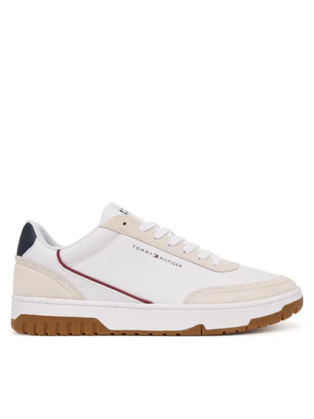 Kožené tenisky Tommy Hilfiger biela