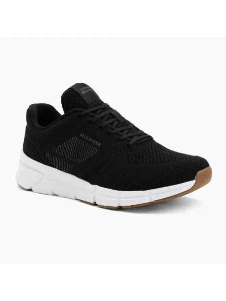 Sneakerși Tommy Hilfiger tricotate alergare negru