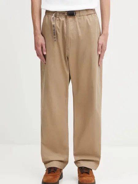 Human Made pantaloni de WOVEN PANTS drept bej