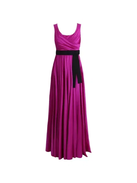 Cu centură rochie maxi Dolce & Gabbana roz