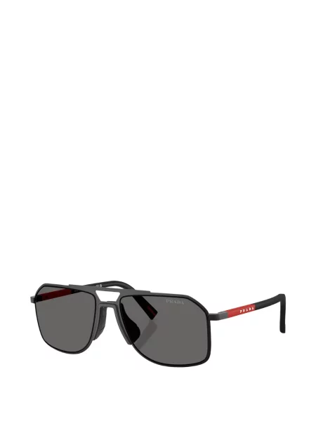 Ochelari de soare pătrați Prada Linea Rossa negru