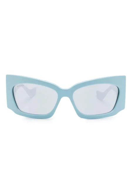 Ochelari de soare Gucci Eyewear cu imprimeu geometric albastru