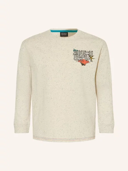 Scotch & Soda Tričko S Dlouhým Rukávem světle / lososová / zelená šedá