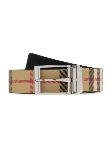 Pasek Burberry skórzany dwustronny beżowy