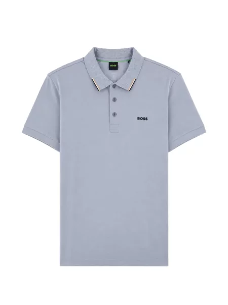 Tricou polo Boss Green Hugo Boss gri