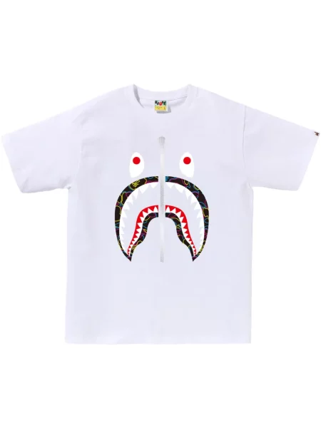 Tricou A Bathing Ape® cu imagine alb