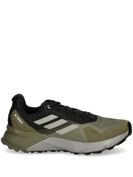 Prugaste kožne tenisice Adidas Terrex s printom crna