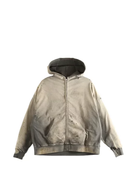 Суичър с качулка Saint Mxxxxxx с протрити краища сиво