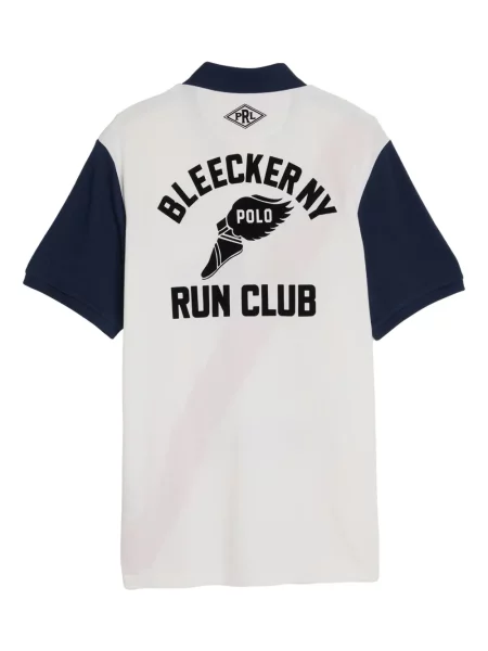 Haftowane сhinosy Polo Ralph Lauren z twillu do biegania niebieskie