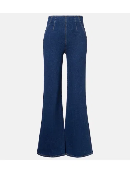 Blugi evazați Veronica Beard albastru