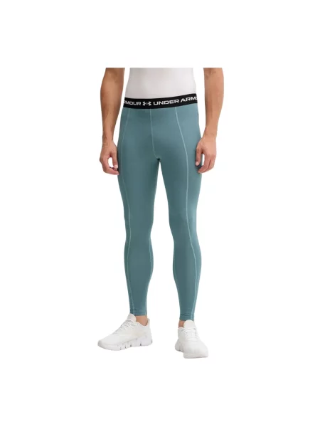 Legginsy Under Armour skórzane niebieskie