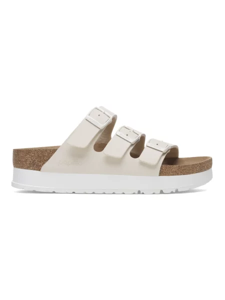 Birkenstock klapki Florida III Flex Platform beżowe