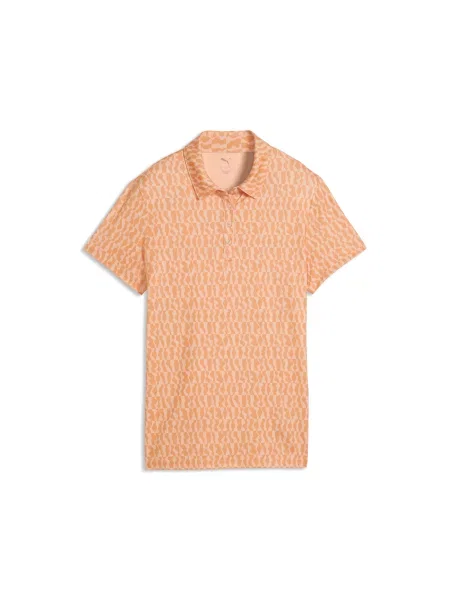 PUMA koszulka polo CLOUDSPUN Wavey Odzież S pomarańczowy