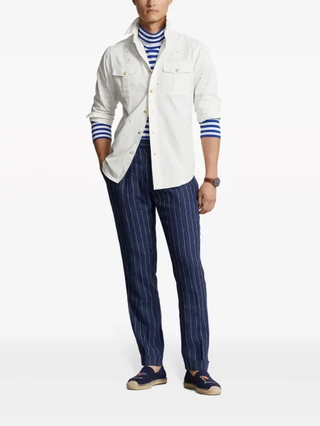 Ursuleț de pluș tricou polo Polo Ralph Lauren din țesătură twill clasic albastru