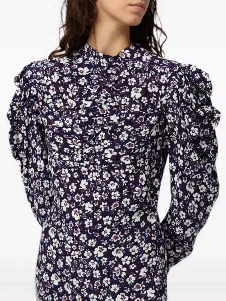 Rochie mini Mar De Margaritas cu model floral cu imagine albastru