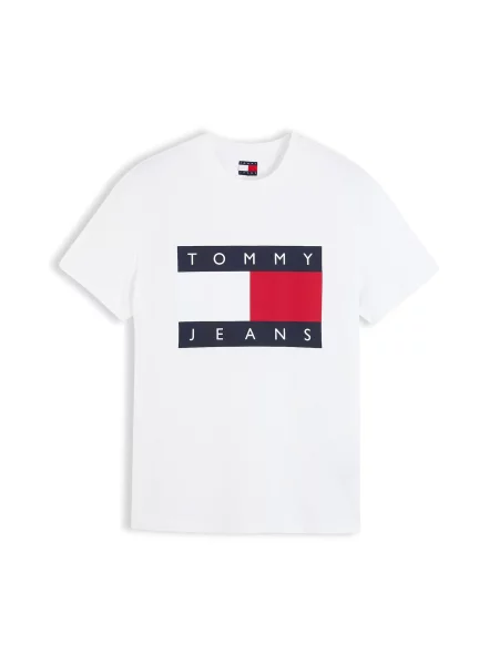 Tommy Jeans Majica mornarska / rdeča bela