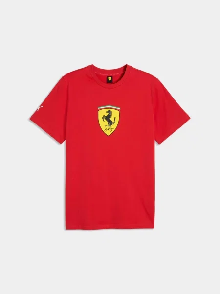 Футболка PUMA Ferrari Colored Shield Tee комбінований верх червоний