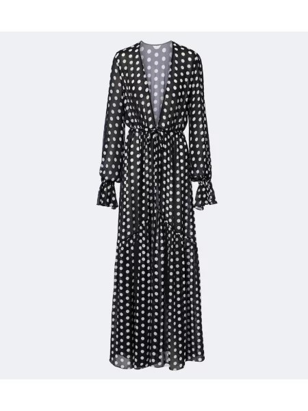 Rochie maxi Alexandra Miro cu buline negru