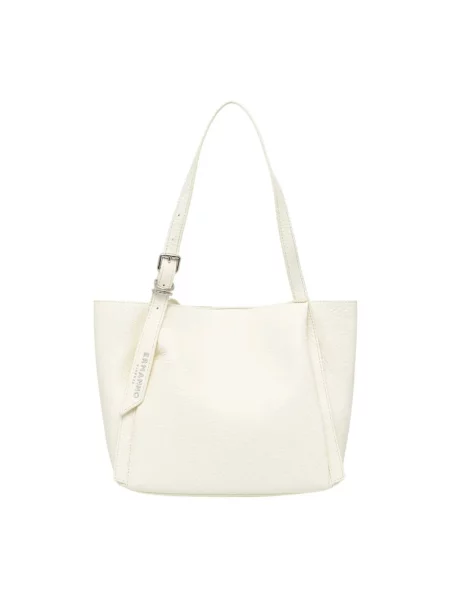ERMANNO Firenze torebka shopper z imitacji skóry beżowa
