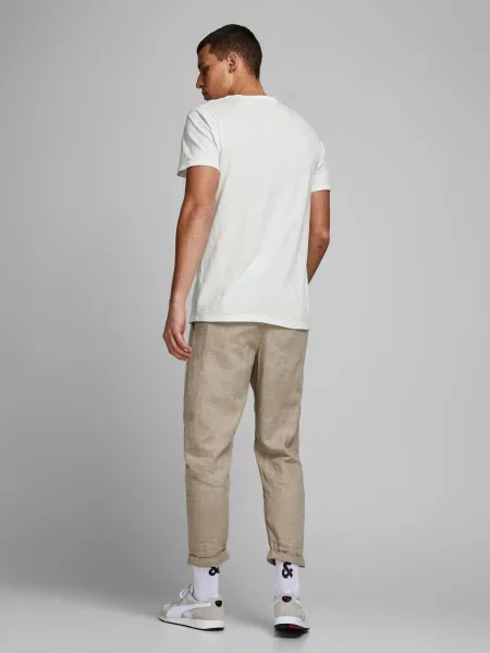 JACK & JONES Tričko JJESPLIT svetlosivá biela